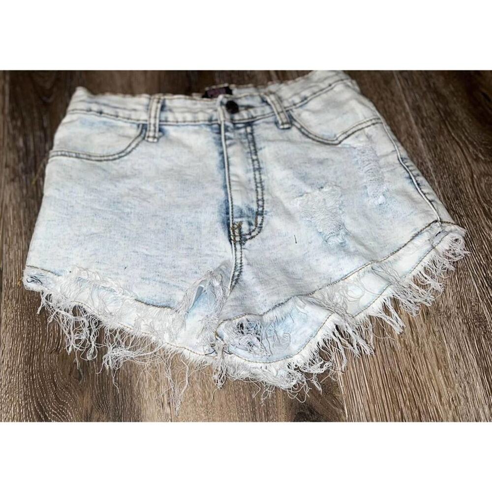 pure hype Women's Stone Washed Shorts - Picture 2 of 8